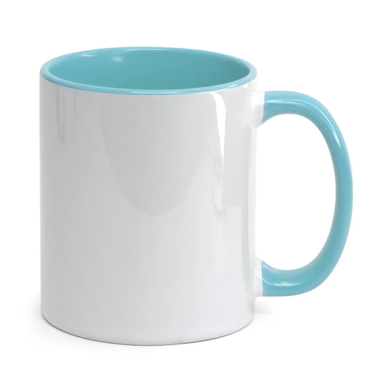 Caneca Alça e interior azul bebê