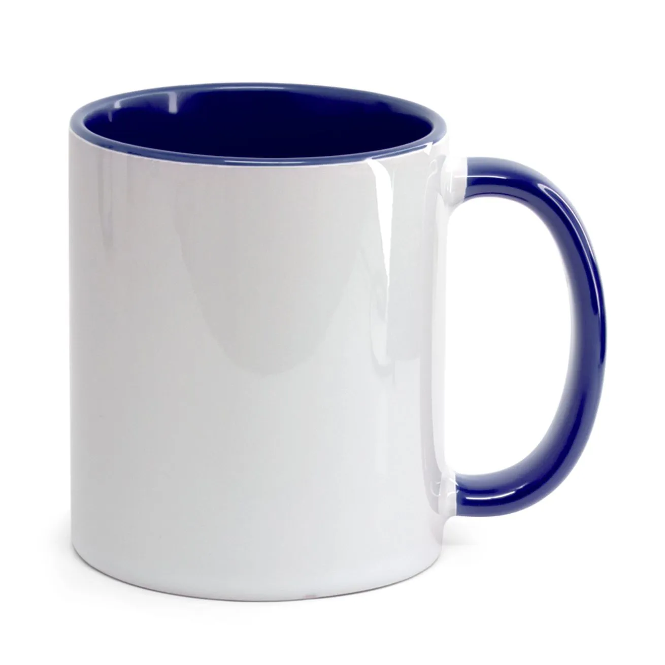 Caneca Alça e interior azul escuro