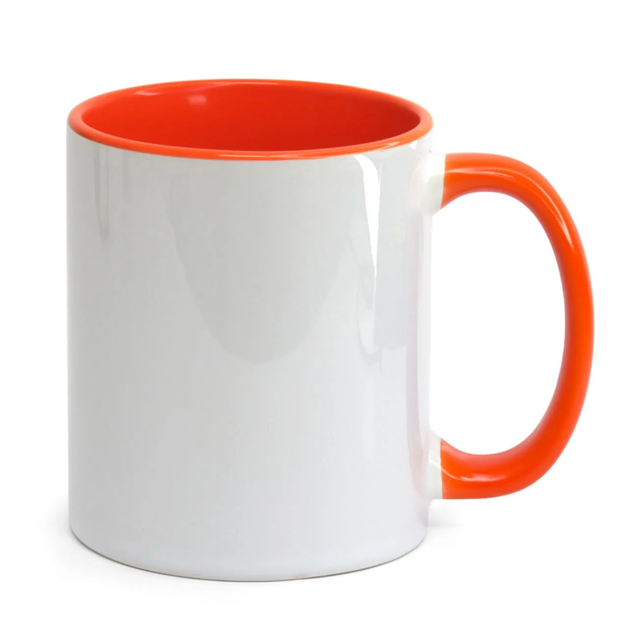 Caneca Alça e interior Laranja