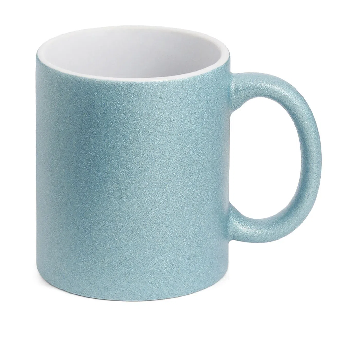 Caneca glitter azul claro
